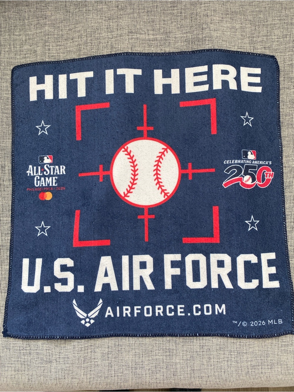 MLB U.S. Air Force All-Star Game Baseball Hand Towel  - Navy, Red, White